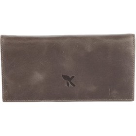 Resim Karalı Deri Karalı Hakiki Deri Unisex Portföy Gri Bc424-8 