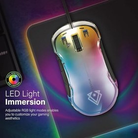 Resim Vertux Phoenix Olağanüstü Performans Profesyonel LumiFlux 12.000DPI RGB Kablolu Oyuncu Gaming Mouse 