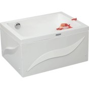Resim Claire Oturmalı Mini Dikdörtgen Küvet 90x70, H43 (Gövde + Metal Ayak + 4 Yön Panel) 