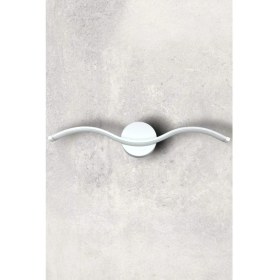 Resim Wave Modern Tasarım Beyaz Renk Gün Işığı Ledli Banyo - Mutfak - Salon LED Duvar Aplik 