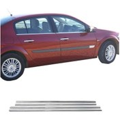 Resim R. Megane 2 Sedan Krom Cam Çıtası 4parça 2004-2010 Arası P.çelik 