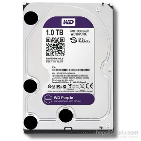 Resim Wd 1TB Purple Intellipower Sata 3.0 64Mb 3,5" Güvenlik Diski 7x24 (WD10PURX) Harddisk 