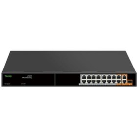 Resim Tiandy PS-10014E2G-2G1SFP 16 Port Poe 2x Gigabit Rj45 Uplink 1x Sfp Poe Switch 