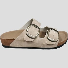 Resim Pierre Cardin Pc-7551 Kadın Çift Toka Terlik Bej Çok Renkli 