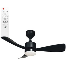 Resim Helios Hs-9304 70 W 3 Pervaneli Kumandalı Tavan Vantilatörü Siya 