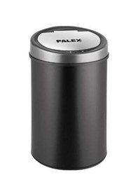 Resim Omnipazar PLX SP-13 Sensörlü Şarjlı Çöp Kovası 13 Lt Paslanmaz S Siyah 