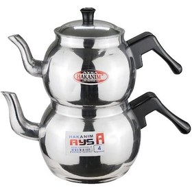 Resim Alüminyum Küre Çaydanlık Takımı No 3 - Desensiz Çaydanlık 