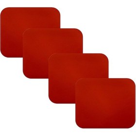 Resim Knsz oturma minderi 4 lü mazlum krm suni deri tel sandalyesi oturma yeri için 