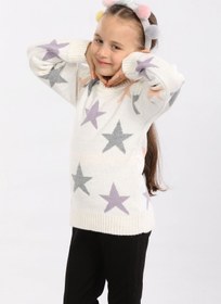 Resim Cloudy Kids Kız Çocuk Bisiklet Yaka Triko Kazak 