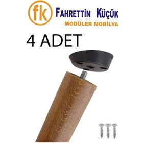 Resim Fahrettin Küçük Mobilya Masa Sehpa Ayağı Bağlantı Aparatı Açılı Zigon Aparatı Çocuk Masası Ayak Aparatı ADPTR4 Siyah 