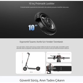 Resim Navee v25i Pro 2 Elektrikli Scooter - Amortisörlü 25 Km Menzil 600w - TCS- Ipx5 Doubleflip 