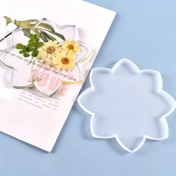 Resim 1 adet Silikon Lotus Çiçeği Bardak Altlığı Kalıbı, Geometrik Reçine Döküm Bardak Altlığı Silikon Kalıbı DIY El Sanatları, Balmumu ve Epoksi Reçine Projeleri için 