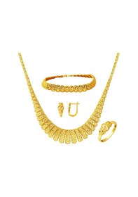 Resim Bilezikci Kalem İşlemeli İtalyan 14 Ayar Altın Düğün Seti St4lbs14k30077 