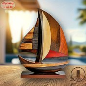 Resim Modern Soyut Yelkenli Dekoru, Zengin Kahverengi ve Bej Renklerde Yüksek Kaliteli 2D Akrilik Baskı, Kıyı Ev Aksesuarı Oturma Odası, Yatak Odası veya Yemek Alanı İçin, Seyahat Tutkunları İçin Mükemmel, Ofis Dekorasyonu, Katmanlı Tasarım 
