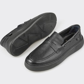 Resim Elle Shoes Siyah Deri Erkek Günlük Loafer 