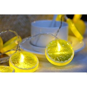 Resim Büro Ev Ofis Bahçe Dekoru İçin Pilli 2m 10led Pilli 2mod Limon Model Işık Şerit Lamba Diğer 