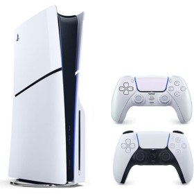 Resim Sony Playstation 5 slim Cdli versiyon + 2.kol Dualsense Chroma pearl ince beyazı ( İthalatçı Garantili ) 