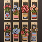 Resim 8'li Set, Bitişsiz Çiçek Şeklinde Ahşap Kitap İşaretleri, Lazer Kesim Ahşap Kolye Boş Dikdörtgen Etiketler, DIY El Yapımı Anneler Günü, Babalar Günü Doğum Günü Hediyeleri, Delikli Ahşap Kitap İşaretleri, Noel Hediyeleri ve Süslemeleri İçin Uygun 