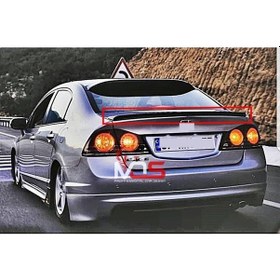 Resim Honda Civic Fd6 Uyumlu Anatomik Spoiler Spoyler Fiberglass Boyasız 