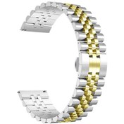 Resim Huawei GT2 46mm Uyumlu KRD-36 22mm Metal Zore Kordon-Gümüş-Gold 