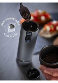 Resim Peugeot Night Electric Duo Line Elektrikli Karabiber Ve Tuz Değirmeni Siyah 