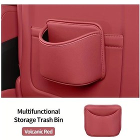 Resim Chuangyinshop Mocha Brown Şık Araç Depolama Kutusu Çöp Kutusu Bardak Tutucu Organizer 