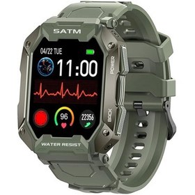 Resim Amaztim Akıllı Saat, Bluetooth Çağrı 50M Su Geçirmez, Erkekler Için - Yeşil 