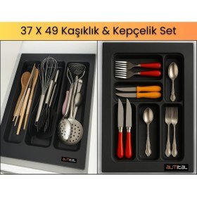 Resim ALMITAL 37x49 Cm. Antrasit Kaşıklık Ve Kepçelik 2'li Set (32x41 cm'e kadar kesilebilir) 