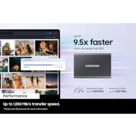Resim Taşınabilir T7 Ssd, USB 3.2 Gen 1 Tb, 1.050 Mb/sn Okuma, 1.000 Mb/sn Yazma, Mavi, MU-PC1T0H 
