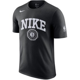 Resim Brooklyn Nets Erkek Siyah Basketbol T-Shirt HQ0516-010 