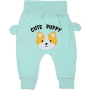Resim Asel Moda Bebek Su Yeşili Köpek Cute Puppy Baskılı Kulaklı Tek Alt 
