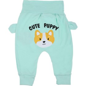 Resim Asel Moda Bebek Su Yeşili Köpek Cute Puppy Baskılı Kulaklı Tek Alt 