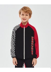 Resim Skechers Micro Collection B Full Zip Jacket Büyük Erkek Çocuk Siyah Ceket Sk241121-001 Siyah 