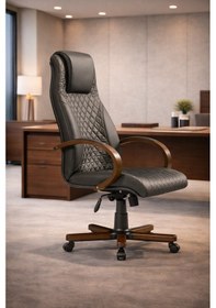 Resim Monarch Premium Yönetici Ofis Ve Büro Koltuğu Anatomik Tasarım Lüks Oturum Konforu Siyah 