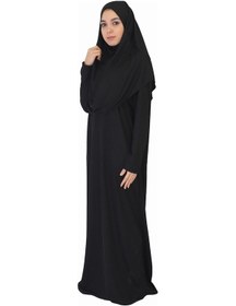 Resim Zehranaz Namaz Elbisesi Siyah Fermuarsız Namaz Elbisesi Siyah 