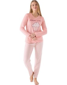 Resim Rolypoly Roly Poly Kadın Pop Corn Cınema Time Uzun Kollu Pijama Takım Pembe 