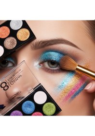 Resim River World 2'li Set Far Paleti 8 Renkli Glitter Çok Renkli 