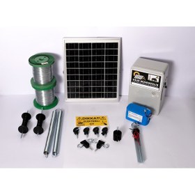 Resim Elektrikli Çit 12a Lifepo Set-6 Domuz Ayı Kovucu 25 Watt Panel 1000mt Galv. 200 Ad. Ağaç Zolatör 
