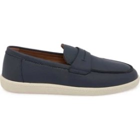 Resim Tergan Lacivert Hakiki Deri Erkek Loafer - E24I1AY56705-A38 