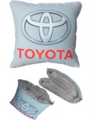 Resim Caisya Butik Toyota Baskılı Battaniyeli Yastık Opsiyonel Kırlent 