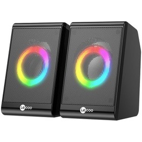 Resim LENOVO LECOO DS100 1+1 Siyah 6w RMS Hoparlör RGB Ledli 