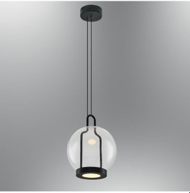 Resim Özcan Aydınlatma 3434-1a-19 Krater Tekli Sarkıt Siyah 