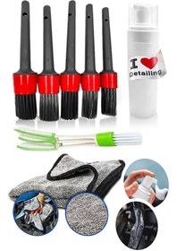 Resim PROXTECH Oto Araba Temizleme Kuaför 8 Parça İç-Dış Detaylı Temizlik Bakım Koltuk Fırçalama Set PROXCLEAN08 