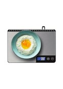 Resim Xuweiwei 8 İnç Ölçüm Uzunluğu 1g Hassasiyetli 33 Pound Dijital Mutfak Terazisi Gümüş Rengi Siyah Paslanmaz Çelik Cam Platform Gümüş Rengi+siyah 
