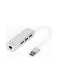 Resim Digitus Da-70250-1 3 Port USB 3.0 Çoklayıcı & Gb Ethernet Adaptör 
