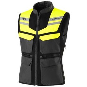 Resim Clover SW-2 Çok Fonksiyonlu Motorcu Yeleği Siyah / Sarı 