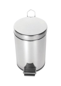 Resim Paslanmaz Pedallı 5 Lt Çöp Kovası - Klozet Fırçası 2'li Banyo Seti Gri 