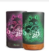 Resim auhma 200 ML oda hava nemlendiricisi RGB ışık gece lambalı desenli zaman ayarlıkumandalı nemlendiric 