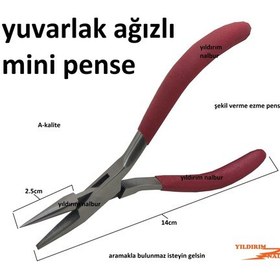 Resim Pense Yuvarlak Ağızlı Sağlam 14cm Pense Şekil Verme Pensesi Ezme 