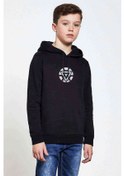 Resim Arc Reactor Two Baskılı Unisex Çocuk Kapüşonlu Siyah Sweatshirt 